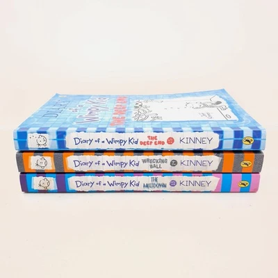 Diary of a Wimpy Kid Books 13-15 Jeff Kinney Lot Meltdown Wrecking Ball Deep End - Image 1 of 4