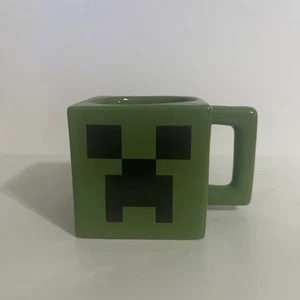 Original Minecraft Jinx Creeper Face Coffee Mug Ceramic Black Green 8oz - Picture 1 of 7