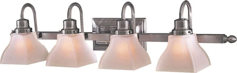 Minka Lavery Mission Ridge, pared de baño de 4 luces, 400 vatios totales, níquel cepillado Foto 1 de 1