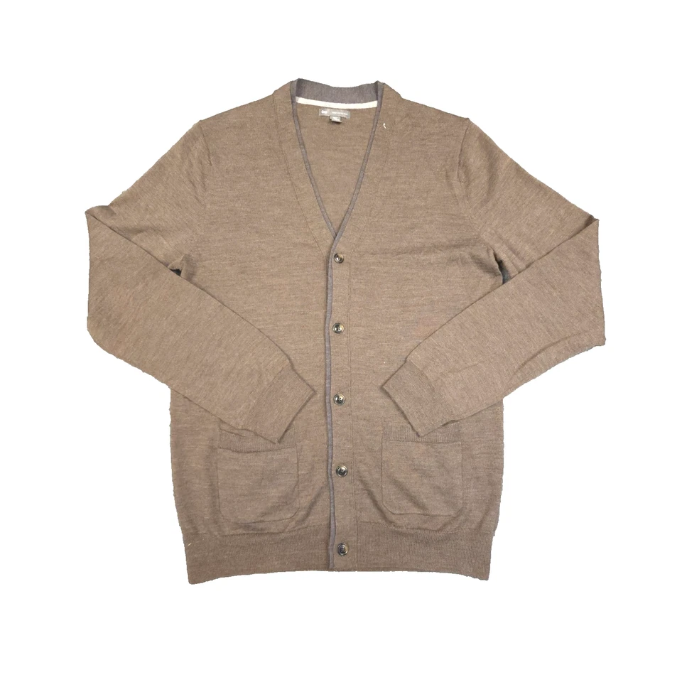 GAP Cardigan mens MEDIUM Brown Merino wool Long Sleeve Button Up V neck Size M - Image 1 of 4