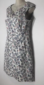 Colourful Midi Sleeveless Dress/ Zip/Lined StretchyFabric Size12 Esprit GC - Picture 1 of 11