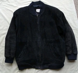 Vintage 80s Nordstrom Town Square Leather Jacket Size Large Black EUC - Bild 1 von 5
