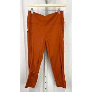 ALBION Gr. M Intention Flow Cropped Leggings leichte Taschen Stretch orange - Bild 1 von 8