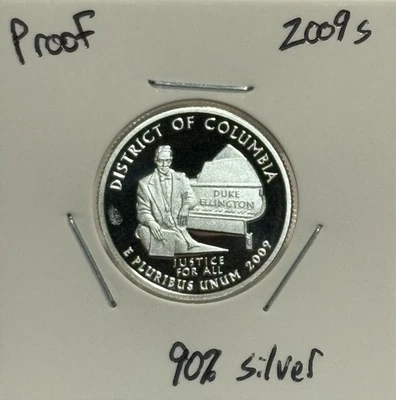 2009 S Silver Proof District Of Columbia Quarter, 90% Silver, Very Low Mint! 🔥 - Image 1 of 2
