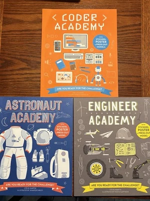 Usborne Set of 3: Astronaut Academy, Coder Academy, & Engineer Academy Softbound - Image 1 of 2