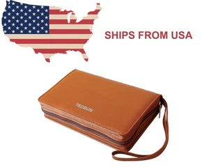 TECSUN PL-880 Original Zipper Pouch for Radio LIGHT BROWN  - Picture 1 of 2