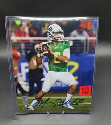 Marcus Mariota Signed 8X10 Photo Oregon Ducks Mill Creek Sports Autograph COA - Image 1 of 4