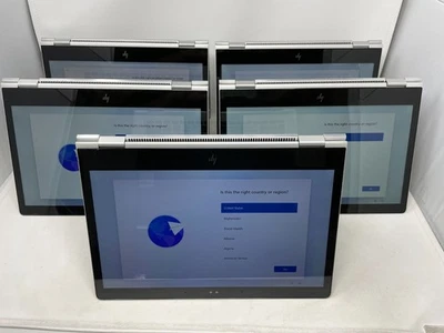 Lot of 5 HP EliteBook- x360 1030 G2 Touch 13.3- i7-7500U-16GB-RAM 256GB SSD - Image 1 of 4