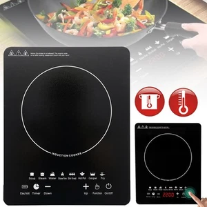 Electric Induction Cooktop 2200W Portable Ceramic Glass Cook Top Kitchen Cooker - Picture 1 of 17