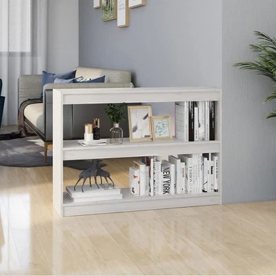 vidaXL Libreria/Divisorio Bianco 100x30x71,5 cm Legno Massello di Pino - Immagine 1 di 4