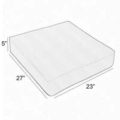 Sunbrella黑色灰色条纹室内/室外深座 — 第 1/4 张图片