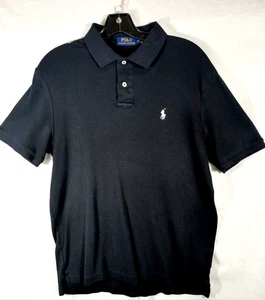 Polo Ralph Lauren Golf Polo Shirt Classic Fit Black Short Sleeve Mens Size Med - Picture 1 of 4