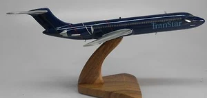DC-9 Trans Star Douglas Airplane Mahogany Kiln Dry Wood Model Small New - Picture 1 of 1