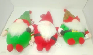 3 16In Christmas Gnome lot Santa and 2 Elves - Picture 1 of 8