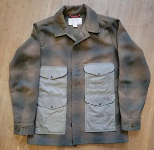 filson mackinaw wool cruiser jacket with tin cloth pockets rare medium - Picture 1 of 6