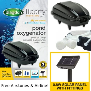 BLAGDON LIBERTY POND OXYGENATOR PULSE AIR PUMP SOLAR AERATION - BATTERY BACK UP - Picture 1 of 5