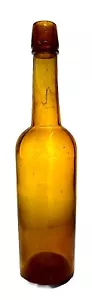 WHISKEY FIFTH YELLOW AMBER BUBBLES THREE PIECE MOLD - Picture 1 of 10
