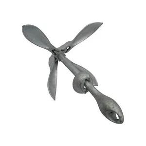 Galvanised Four Prong Grapnel Anchor 0.7KG -15KG (Folding River Fishing Boat) - Picture 1 of 7