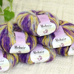 Sale New 6BallsX25g Luxury Soft Mohair Lace Rug Shawl Blankets Crochet Yarn 49 - Picture 1 of 12