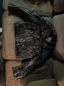 Vintage First Ginuwine leather biker jacket - Picture 1 of 9