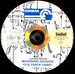 Conrail 1976 Central Region Mahoning Division Track Chart PDF pages on DVD - Picture 1 of 6