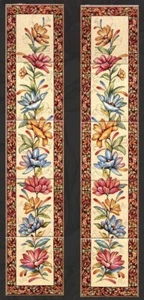Alhambra Ceramic Tile Mural 5 Decorative Tiles 6" Flowers Trellis Fireplace UK - Picture 1 of 3