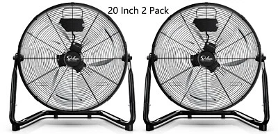 Ventiladores de piso industriales de alta velocidad de 3 velocidades de 12/18/20 pulgadas paquete de 1/2 Foto 1 de 4