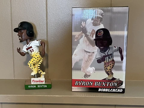 Rochester Red Wings Minnesota Twins Byron Buxton Cheetah Legs BobbleHead SGA NIB Cover