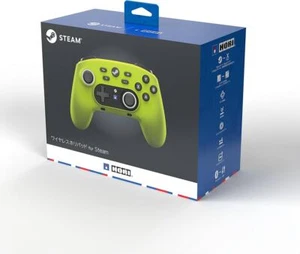 Wireless Hori pad Controller for Steam Neon Yellow HPC-067 - Picture 1 of 8