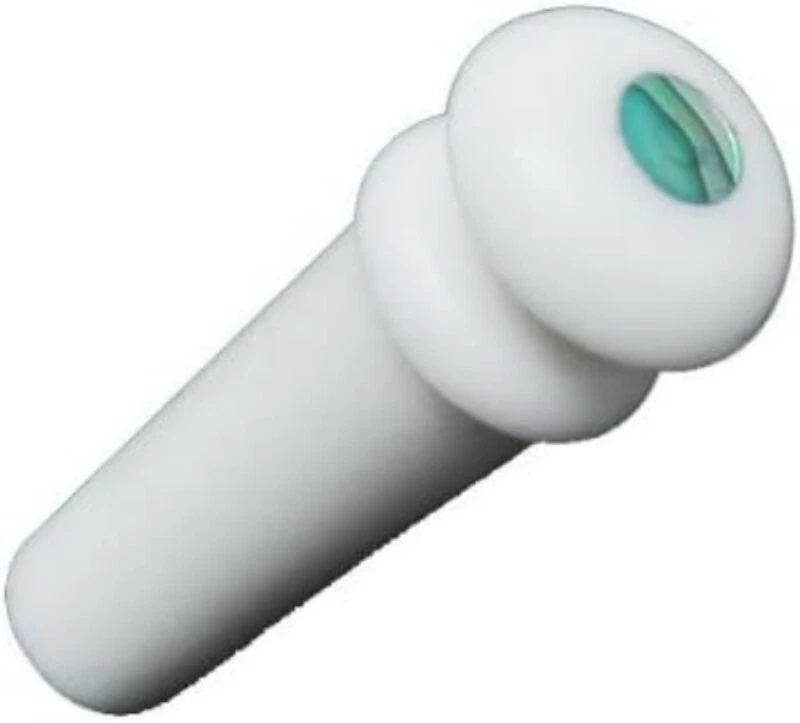 5x Bone Guitar End Pin Strap Button Abalone Peg Luthier White - Image 1 of 4