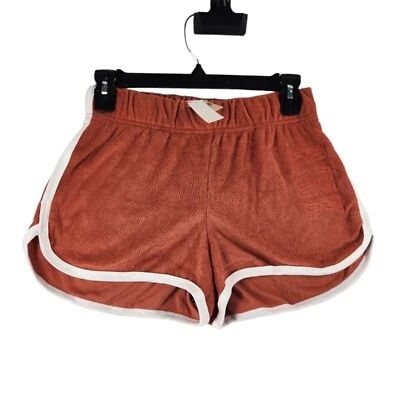NUEVO ROSA Victorias Secret Pantalones Cortos Naranja Terry Tela Delfín Varsity Cortos Talla S Foto 1 de 4
