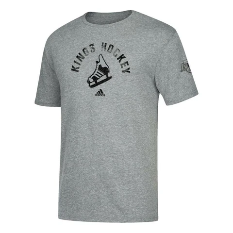 Los Angeles Kings NHL Adidas Men's "Three Stripe Skate" Grey Tri-Blend T-Shirt Cover