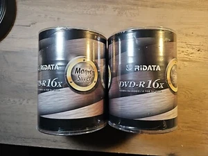 2 PACK RiDATA DVD-R 16X MAGIC SILVER 100 PCS / 120 MIN FOR VIDEO / 4.7 GB - Picture 1 of 6