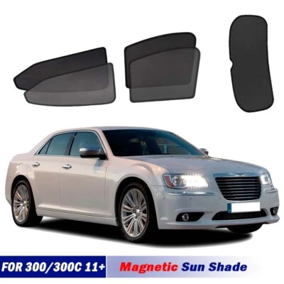 Parasoles magnéticos para Chrysler 300/300C 11+ ventanas traseras delanteras persianas Foto 1 de 4