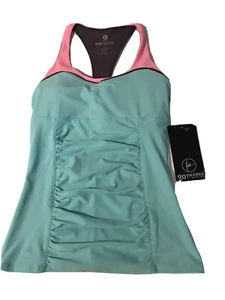 NWT 90 Degree by Reflex Size XS Women Sports Top Activewear in Pink and Mint - Picture 1 of 9