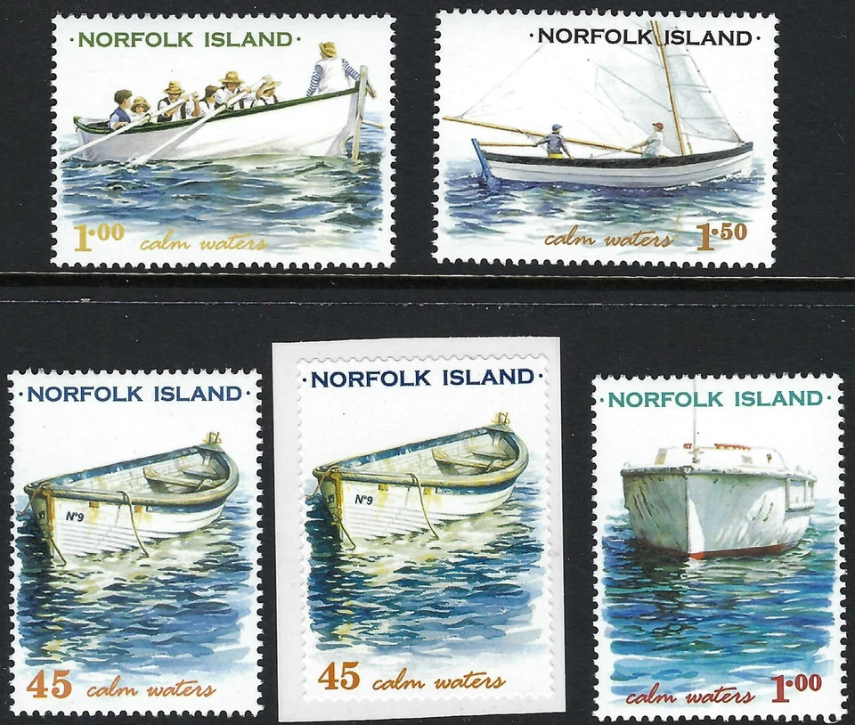 Norfolk Island SG#768/72 2001 barcos locales conjunto de 5 con P&S como nuevo MUH MNH Foto 1 de 1