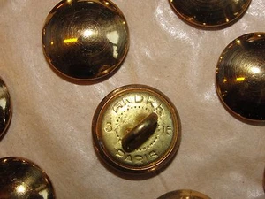 Lot de 20 Boutons André dorés 15mm demi-bombé à queue NEUFS Armée Française WW2 - Imagen 1 de 4
