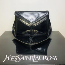 Bolso de hombro para mujer Yves Saint Laurent línea Y color negro logotipo liso