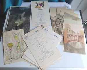 Lote de trabajo vintage de menú de cruceros años 50 1960 X19 Cantón Arcadia Oriana P&O - Imagen 1 de 8
