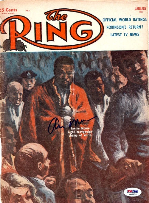 Archie Moore Autographed Signed The Ring Magazine Cover PSA/DNA #S48875 - Image 1 of 2