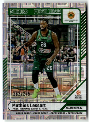 2024-25 Donruss Euroleague Panini No. 199 Mathias Lessort Legends Mojo 262/275 - Imagen 1 de 2