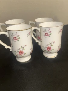4er Set Royal Victoria Fine Bone China Blumen Tassen England - Bild 1 von 6