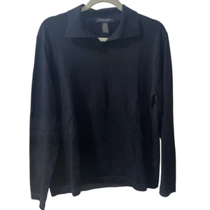 Merino Sweater Polo Banana Republic Black EUC MEDIUM - Picture 1 of 5