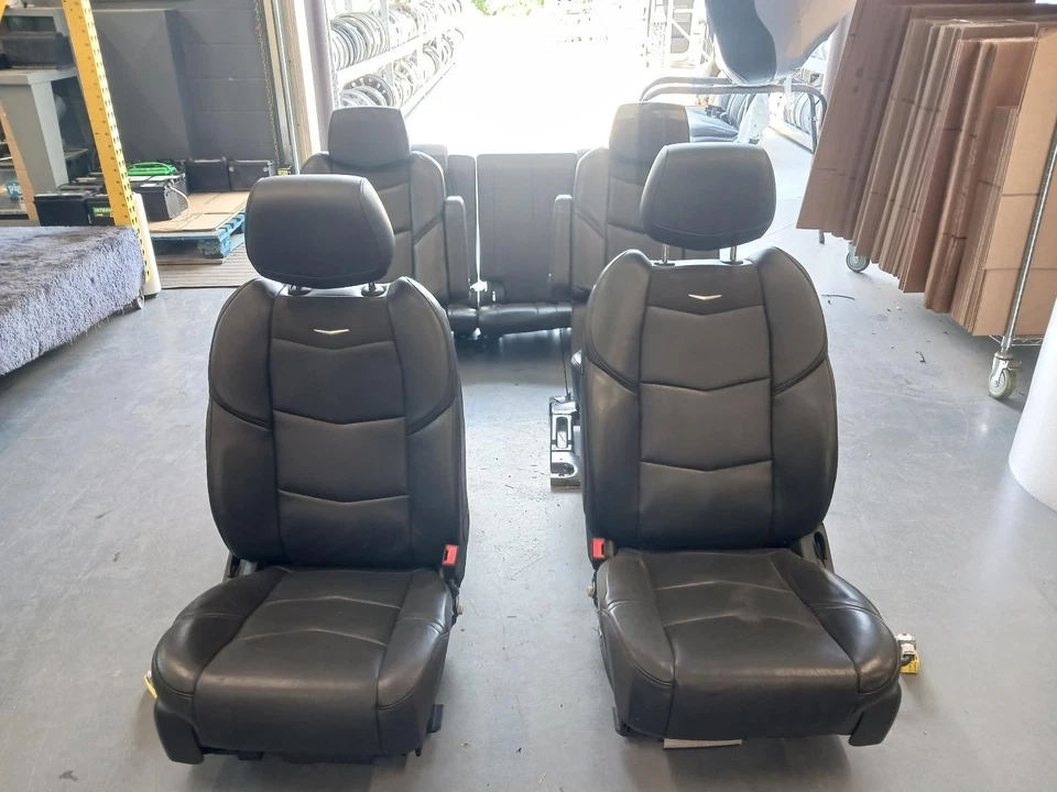 '16-'20 CADILLAC ESCALADE ESV Juego de asientos completo cuero negro eléctrico OEM Foto 1 de 4
