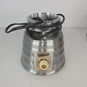 Vtg John Oster Osterizer Model 403 Blender Mixer Satin Chrome Drive Motor Works - Picture 1 of 8