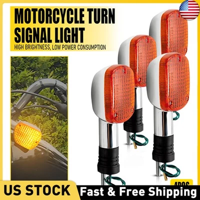 4 PIEZAS Indicador de señal de giro LED para motocicleta luces ámbar universales duraderas Foto 1 de 4