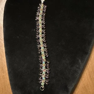 Multicolored Beaded Bracelet Lobster Closure 7 1/2” (Lot #192) - Picture 1 of 6