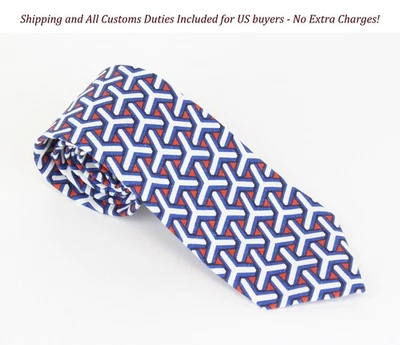 Corbata colorida de mezcla de algodón de lino abstracto 148x8 SUITSUPPLY para hombre Foto 1 de 4