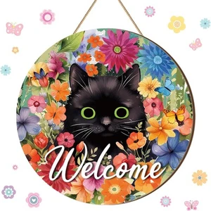 Chunful Welcome Spring Sign for Front Door Decor, White, Green, Yellow - Picture 1 of 7