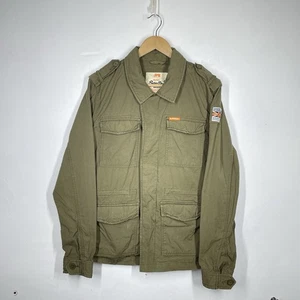 Superdry Military Jacket Mens XL Green Khaki Utility Field Army Rookie M65 - Picture 1 of 11